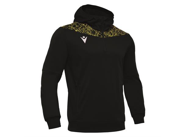 Ishtar Hoody 1/4 Zip Top SORT/GUL XL Treningsgenser med hette - Unisex 